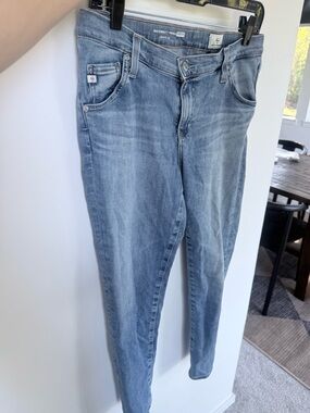 AG Adriano Goldschmied Light Blue Skinny Maternity Jeans